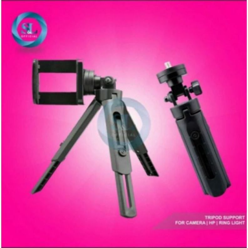 TRIPOD SUPPORT MINI LEVEL 4 FOR CAMERA HP RING LIGHT - PELANGI ACCESORIES 88