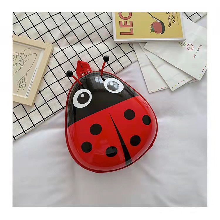 [Js18]Tas Ransel Anak Back Pack  Motif Kumbang / Lady Bug Kids Bag / Tas Cangkang Telur