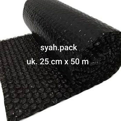 

bubble wrap warna hitam uk. 25 cm x 50 m