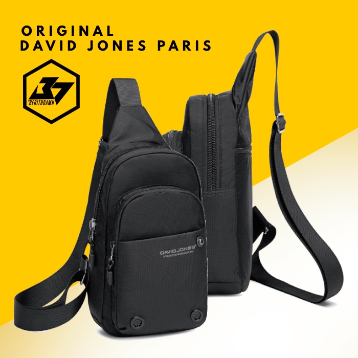Tas DAVID JONES PARIS tas selempang pria Tas Import Tas Bahu Waistbag ORIGINAL
