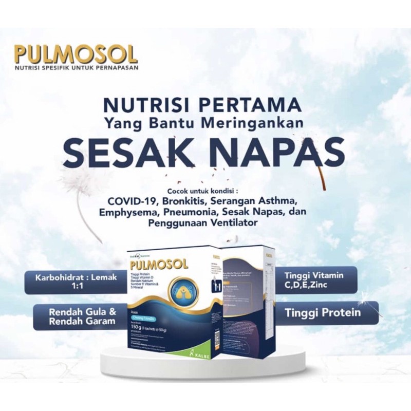 Pulmosol vanilla 150 gram ( susu nutrisi khusus gangguan pernapasan )