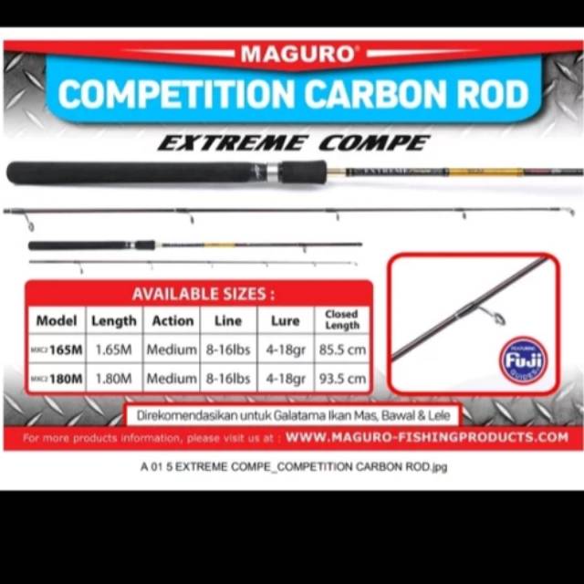 Joran maguro extreme compe 602 180 cm joran carbon