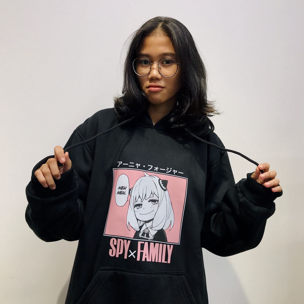 Hoodie Anya Smirk Kanji Anime Manga Spy X Family