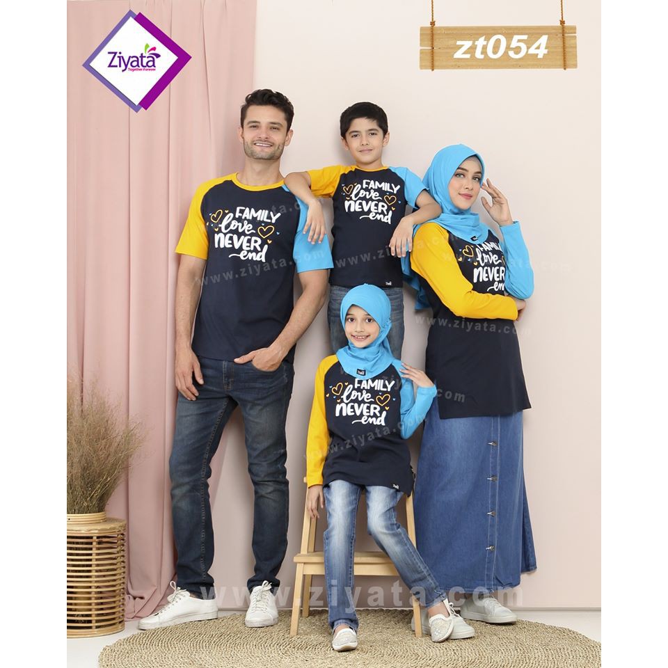 SARIMBIT KAOS COUPLE KELUARGA ZIYATA ZT054 / Kaos Couple Family Baju Muslim Couple Keluarga