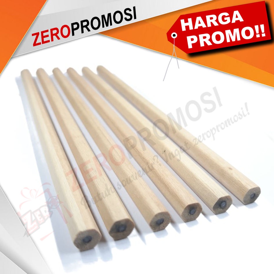 

Souvenir Pensil Kayu Segienam HB Hexagonal Natural