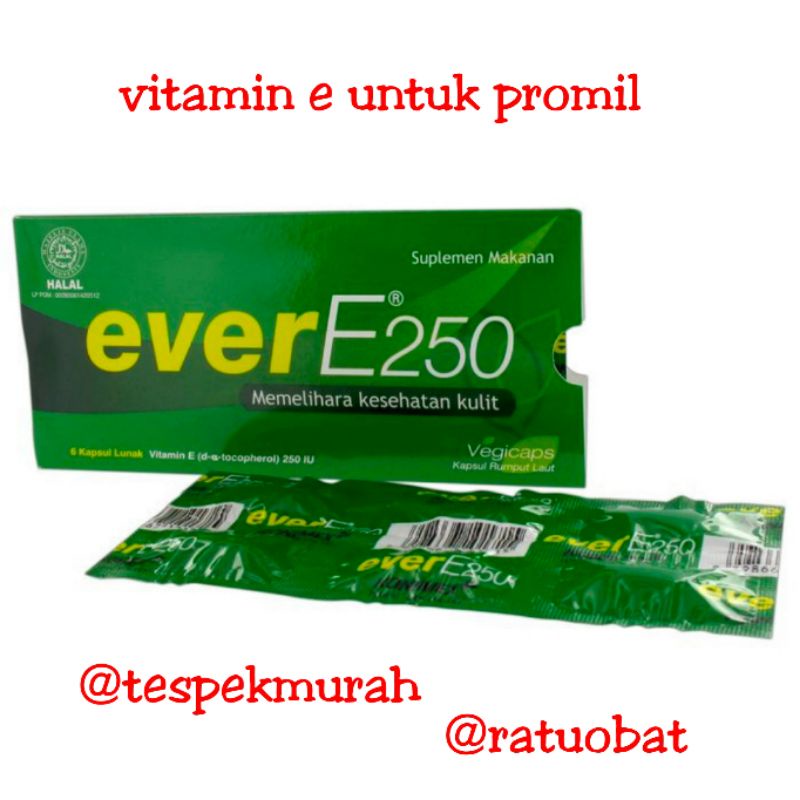 Ever E 250 soft kapsul botol vitamin e natural 250 IU EverE250 capsul botol