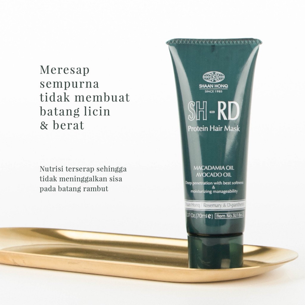 [ FREE GIFT ] SHRD Protein Hair Mask with Keratin Avocado &amp; Macadamia Oil - Perawatan Rambut Rontok Kering Rusak Original BPOM