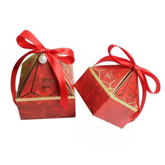 

50PCS WEDDINGBOX PAGODA-SHAPEDWEDDING PACKAGING BOX GIFT SIZE D7R7 DSFD2215645