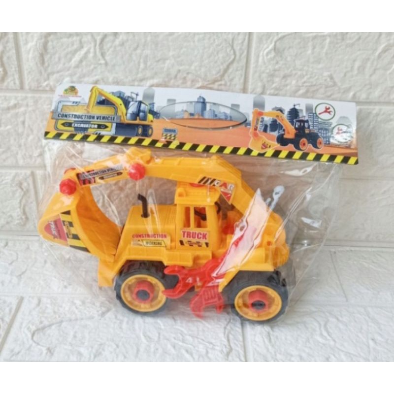 Mainan Edukasi Mobil Kontruksi Excavator