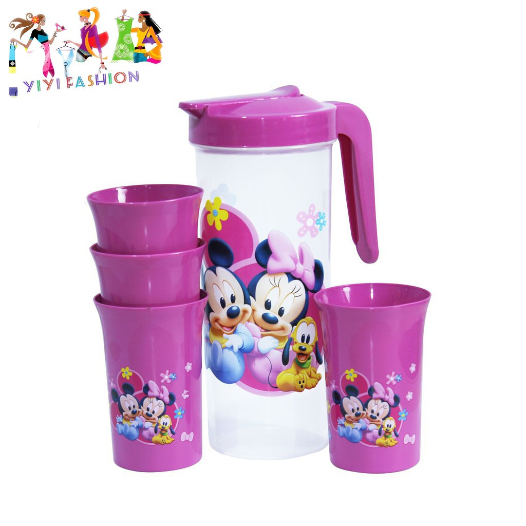 TEKO GELAS SET PLASTIK 5 IN 1 BPA Free