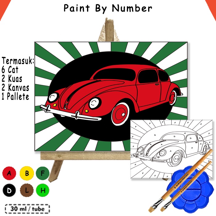 

Kanvas Lukis Mobil Classic Paint By Number 20x30 cm