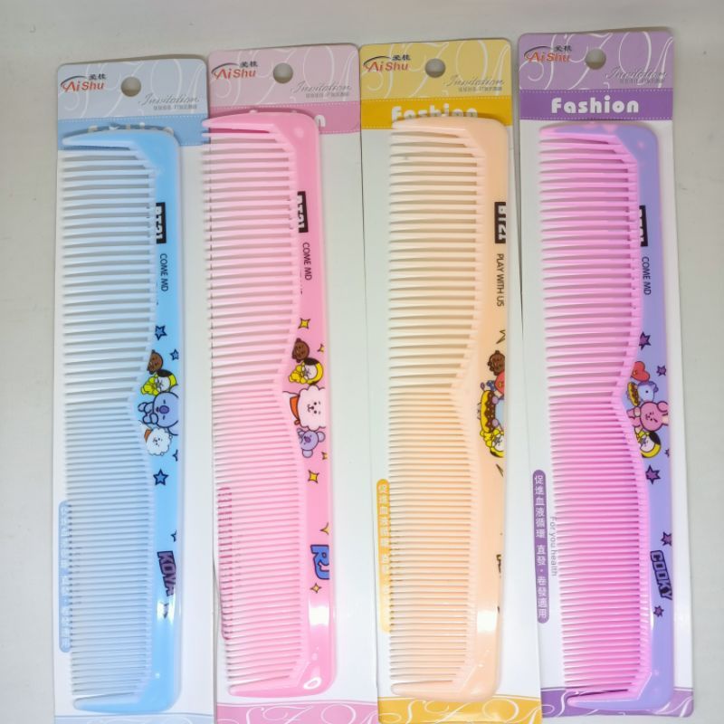 sisir rambut karakter bts import model lurus RANDOM