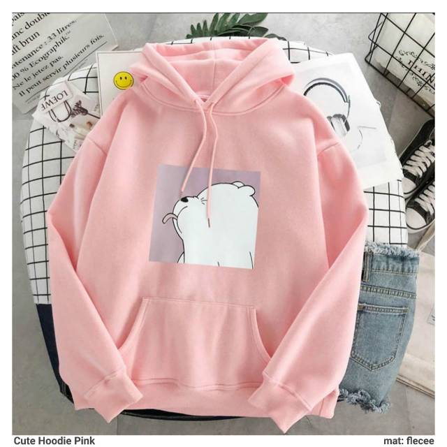 CUTE BEAR HOODIE WANITA - HOODIE BEST SELLER - JUMPER HALUS TERLARIS