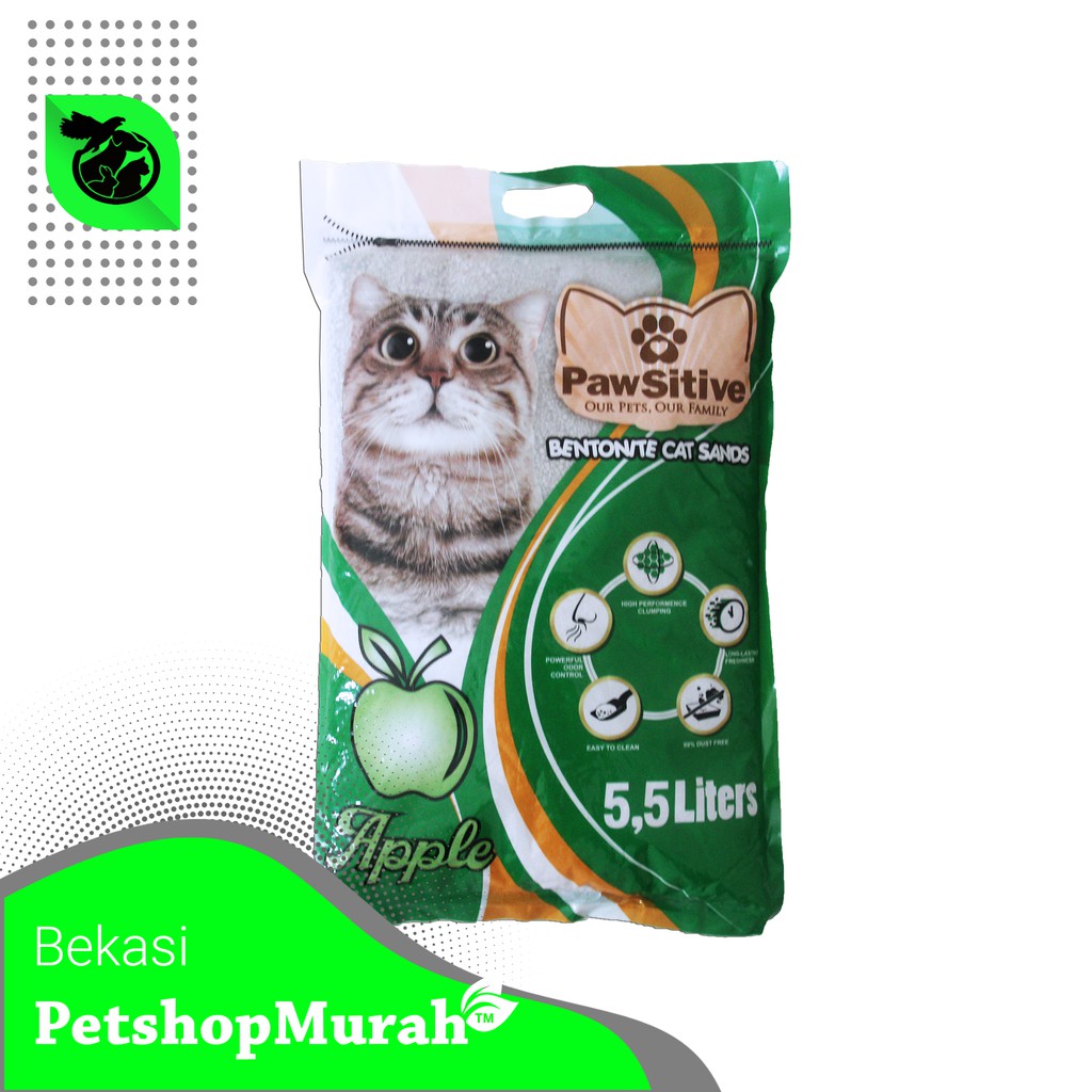 [GOSEND] Pasir Kucing Pawsitive Gumpal Wangi Catsand 5.5LT CatLiter Bentonit