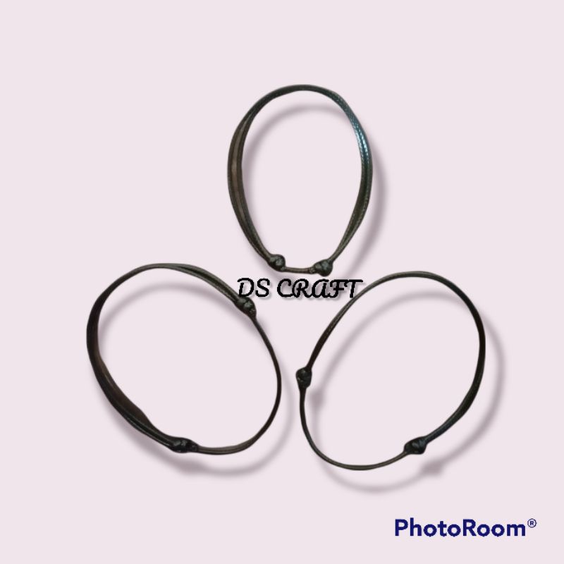 Gelang Tali Korea Hitam Polos