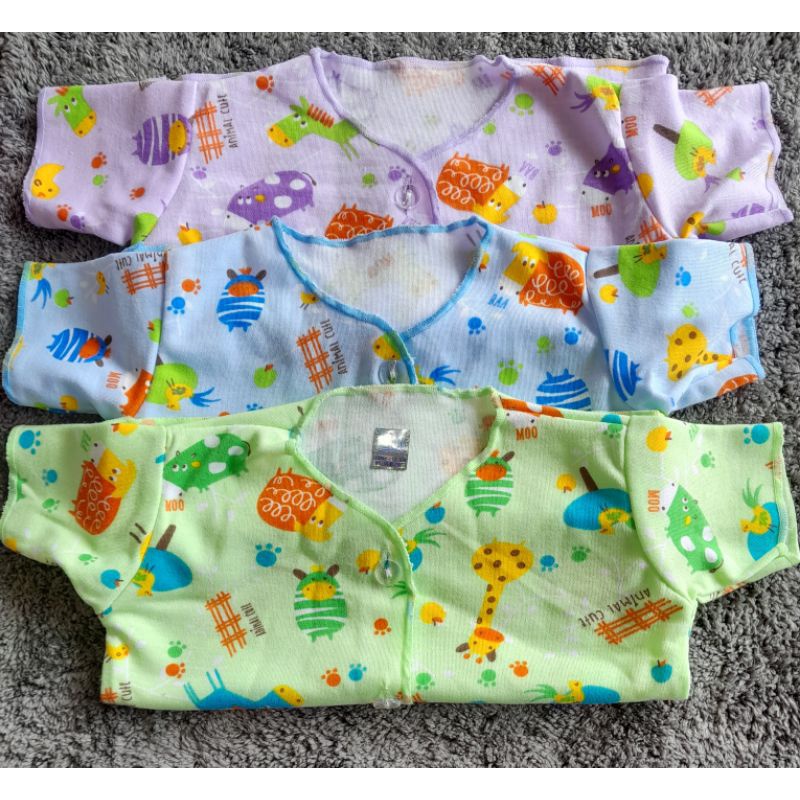 6PCS BAJU BAYI LENGAN PENDEK FULL PRINT JAY JAY-BAJU BAYI LENGAN PENDEK HALUS