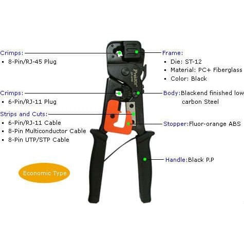 tang crimping tool proskit original