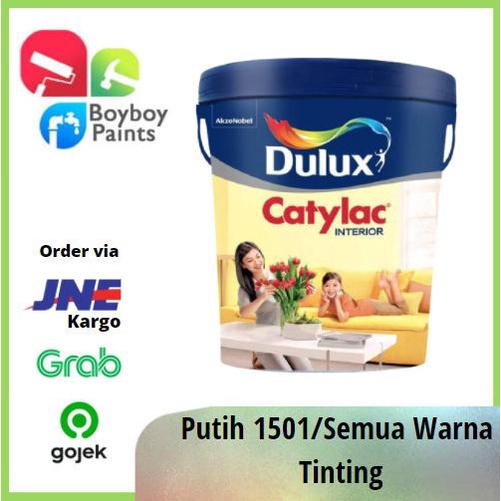 Cat Tembok Interior Dulux Catylac Putih/Bisa Semua Warna/Tinting 5 Kg