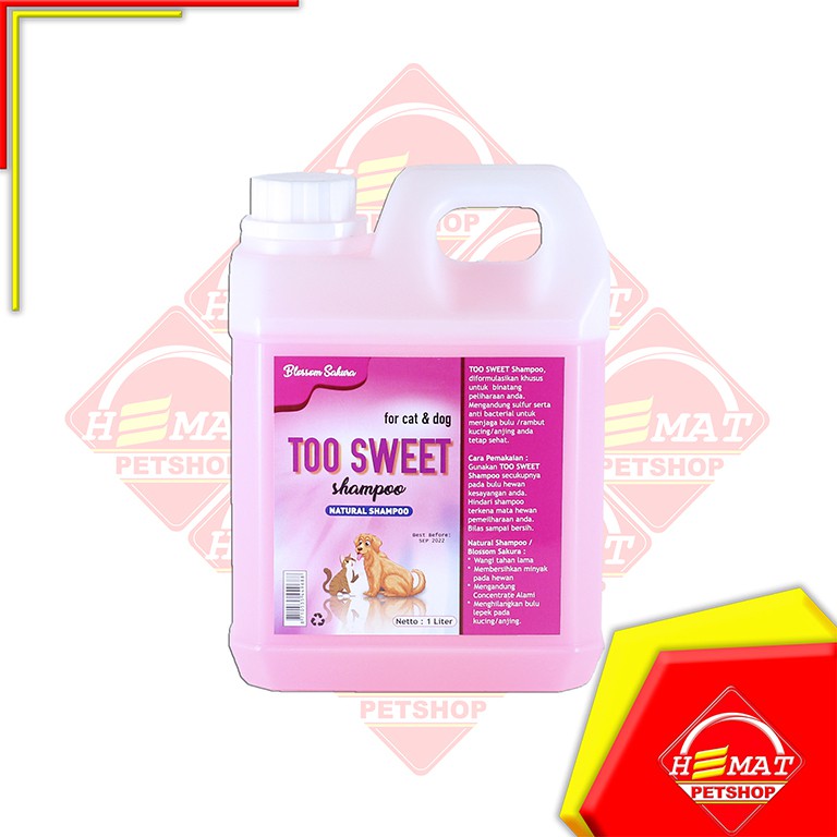 Shampo Shampoo Hewan Kucing anjing cat n dog Murah TOO SWEET 1 Litter