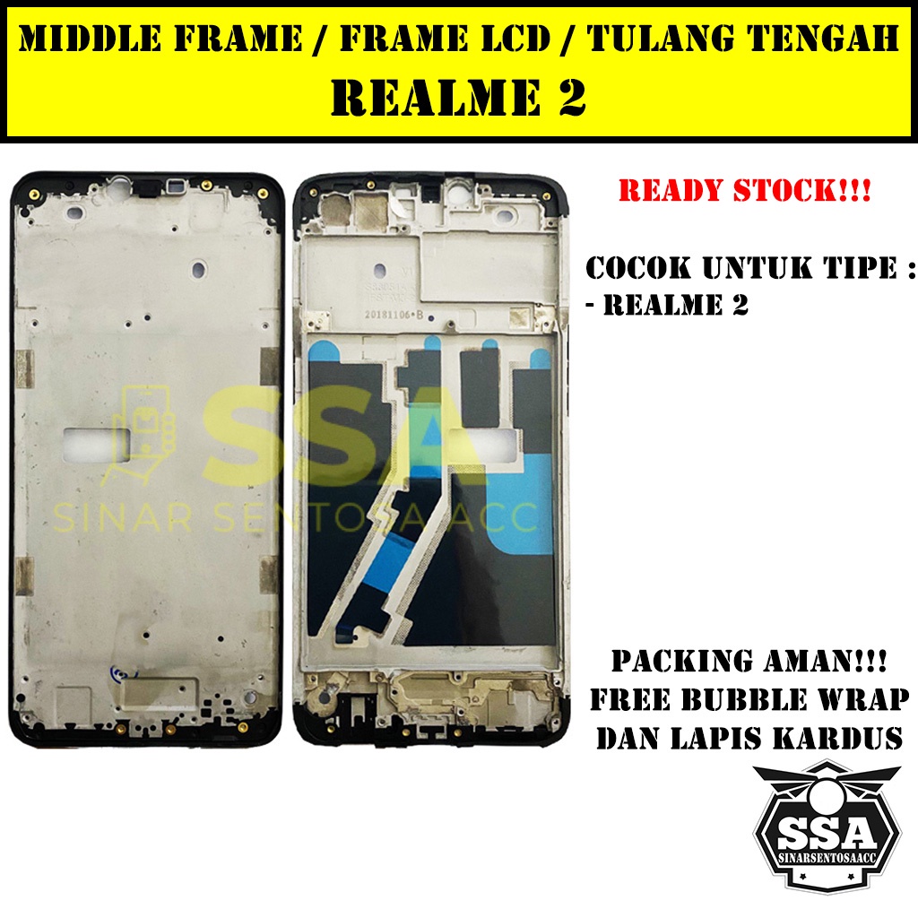 Tulang Tengah Middle Frame LCD Realme 2 Original 100% Tulang Casing Bezel Bezzel Bazel Handphone HP Ori Original Awet Murah Realme2