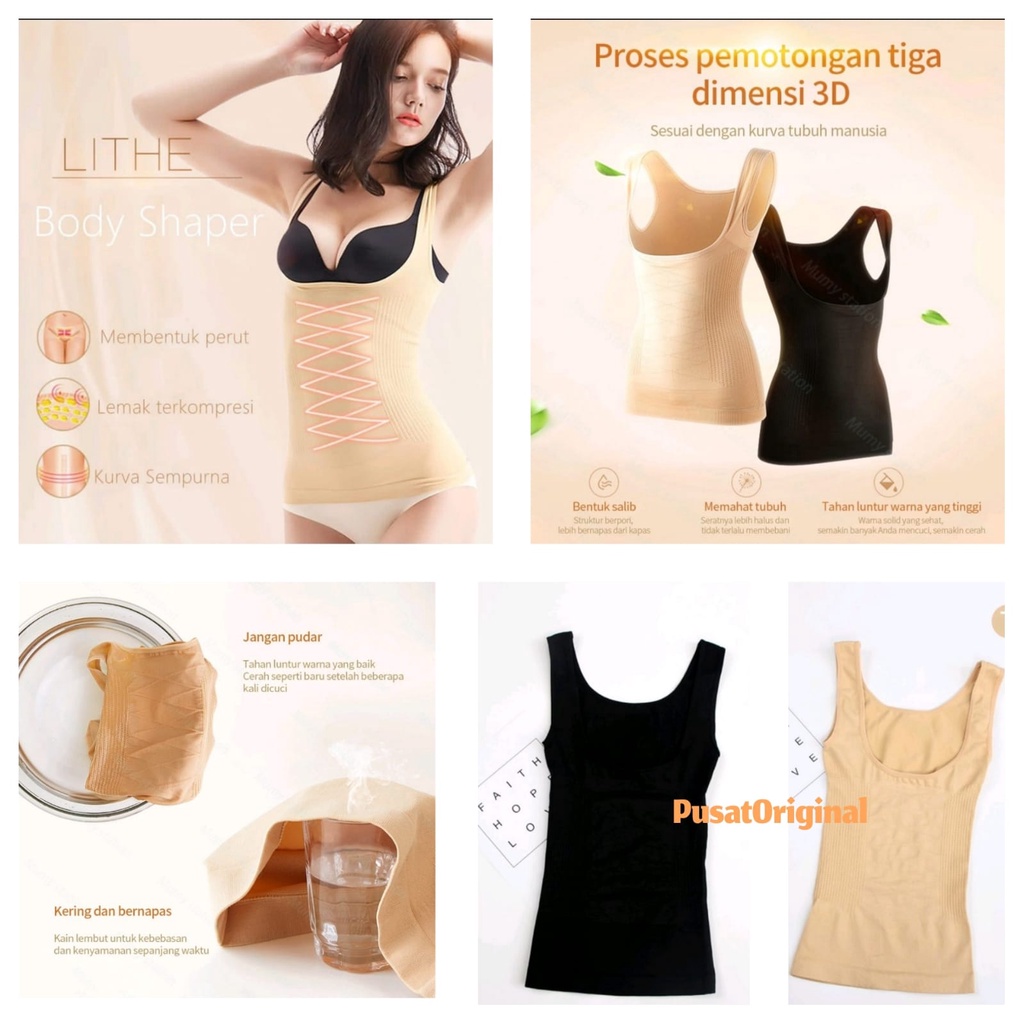 Korset Slimming Suit Baju Atasan Body Shapewear Pelangsing Perut Pembentuk Badan