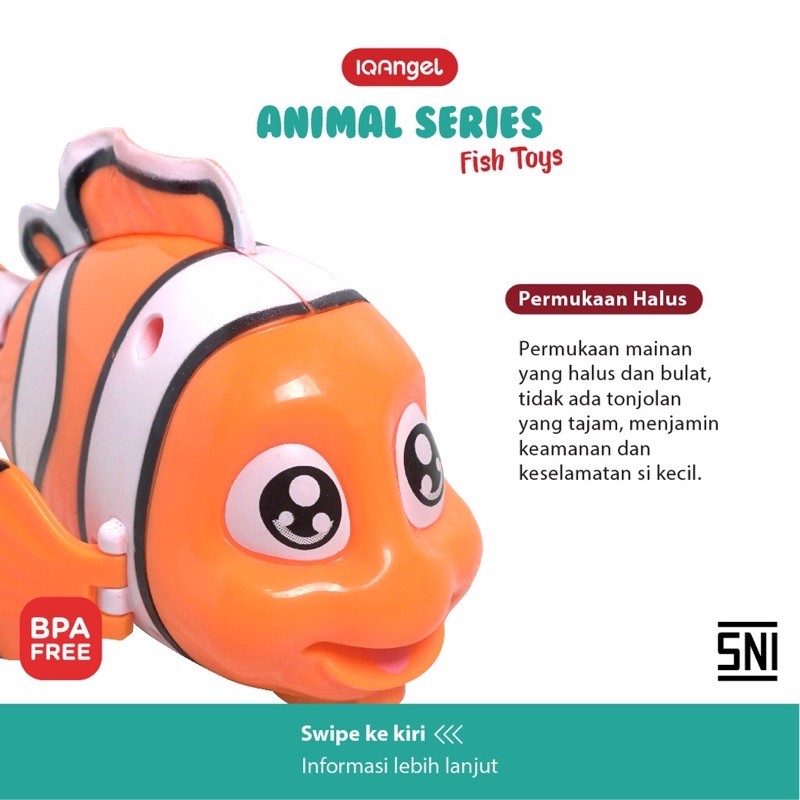 Iq Angel Nemo Fish Toys - Mainan Bayi Edukatif - Mainan Motorik Bayi Tuas Putar