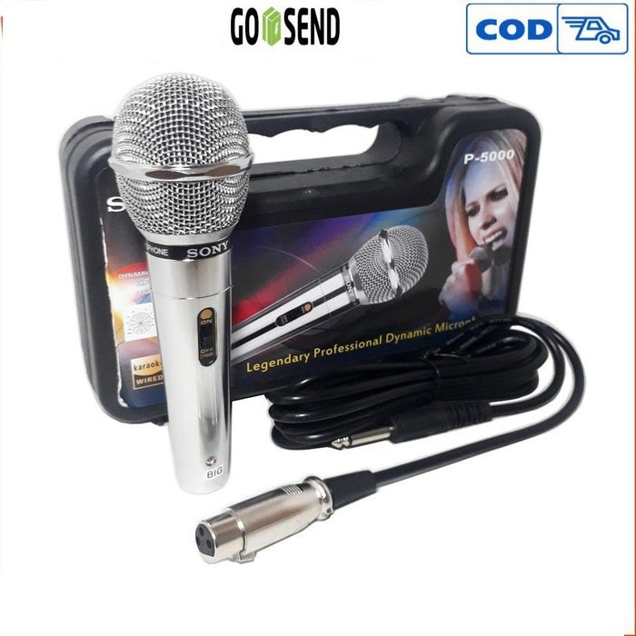 Microphone Sony P5000 koper mic kabel kualitas Premium suara mantap