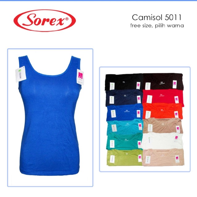 SOREX Camisol Tanktop Polos 5011 bahas viscose (warna baru)