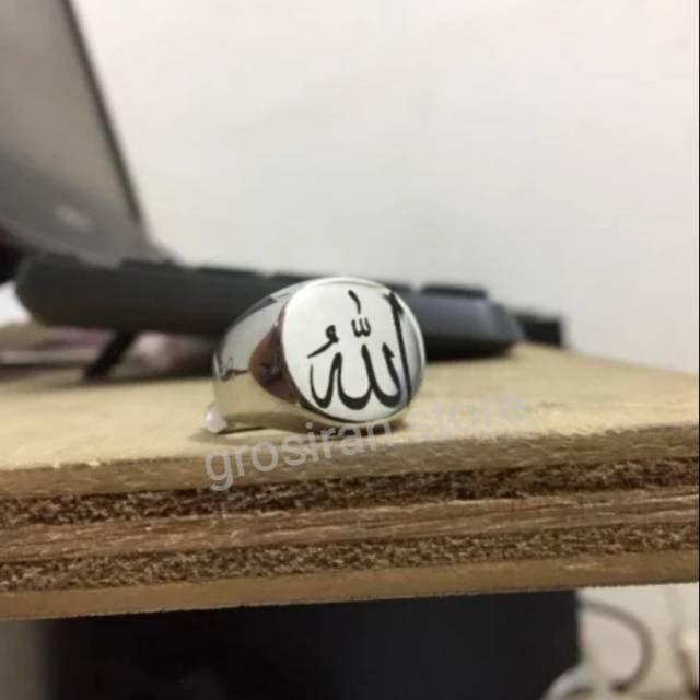 Cincin allah tulisan huruf arab custom logo nama ukir grafir