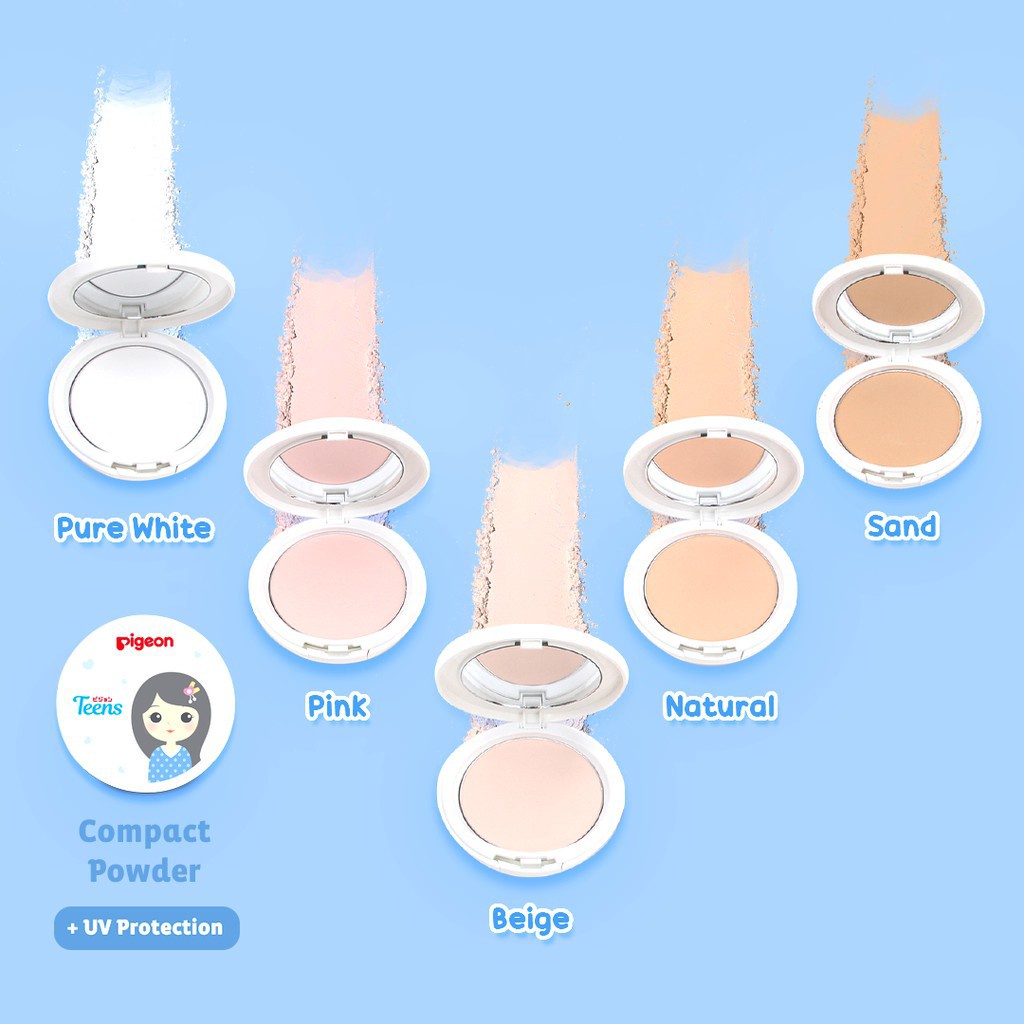 PIGEON TEENS Compact Powder | Compact Powder + UV Protection | Loose Powder (Bedak Tabur) | Two Way Cake ❤ jselectiv ❤ Bedak Untuk Remaja dari PIGEON TEENS - ORI✔️HALAL✔️BPOM✔️COD✔️