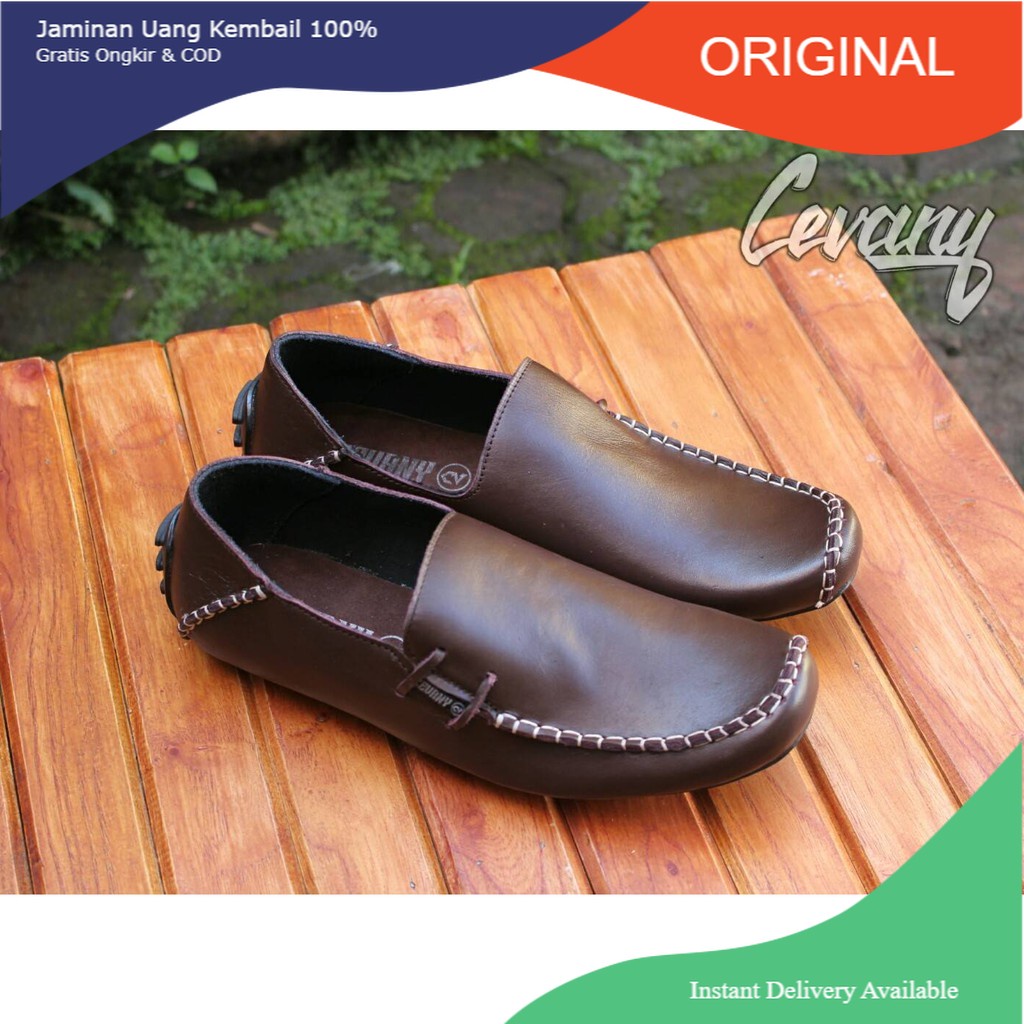 100% ORIGINAL SEPATU CEVANY KULIT Sepatu Pria Loafers Kulit Original Kulit Asli