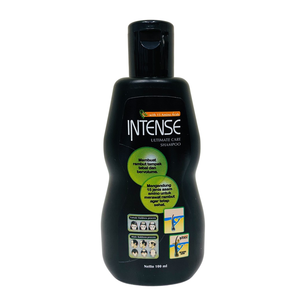 Intense Shampoo Ultimate Care 100ml Reguler (Anti Rontok) - Hijau-3