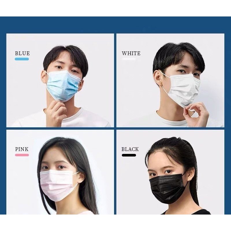 MASKER 3PLY PUTIH ISI 50 PCS / MASKER EARLOOP 3 PLY ISI 50 PCS MASKER 3PLY PUTIH