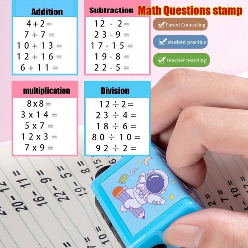 

READY MINI FUN MATH STAMP / STEMPEL MATEMATIKA KUMON DI RUMAH