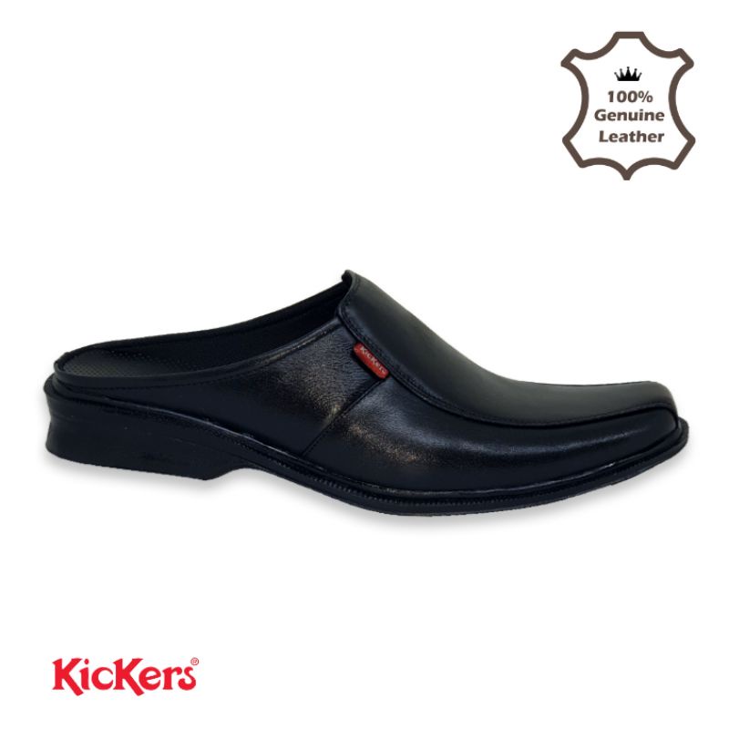 100% KULIT SAPI ASLI Sepatu Pantofel Slop Kickers Bustong Sepatu Sandal Selop Formal Santai Pria