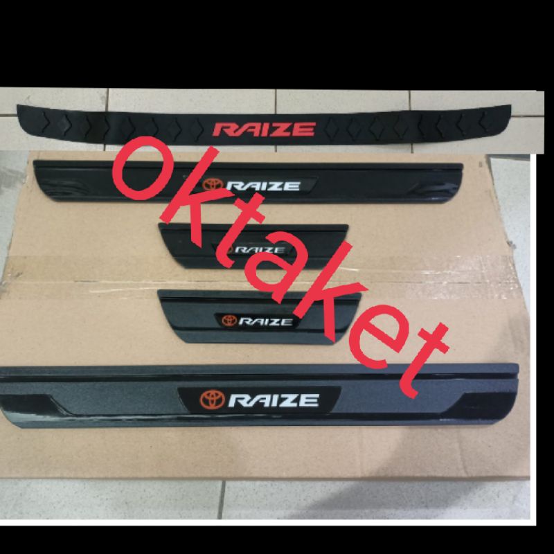 paket sillplate samping dan belakang Rocky Raize hitam foxco