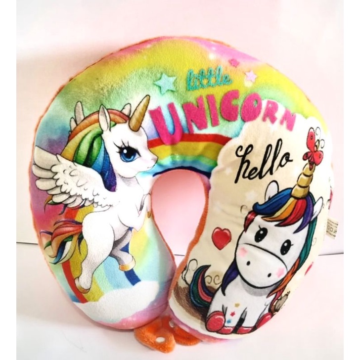 Bantal leher doraemon/unicorn/mymelody/lilostitch (ada kancing)