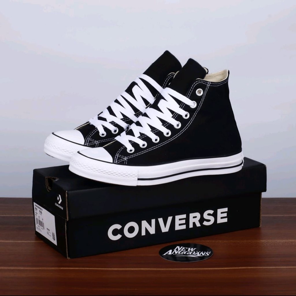 (GRATIS ONGKIR) SEPATU CONVERSE ALL STAR HIGH BLACK WHITE