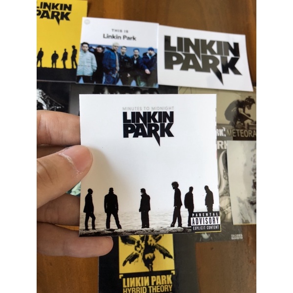 sticker stiker pack linkin park band barat rock populer laptop skin lemari hp dll helm