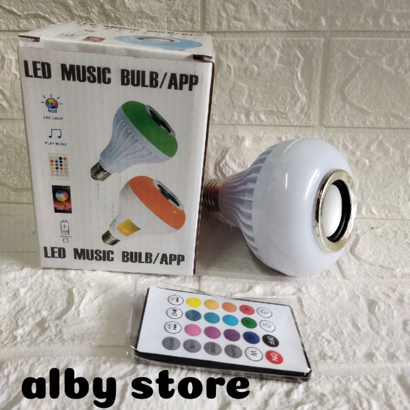 Lampu Bohlam Warna-warni speaker bluetooth