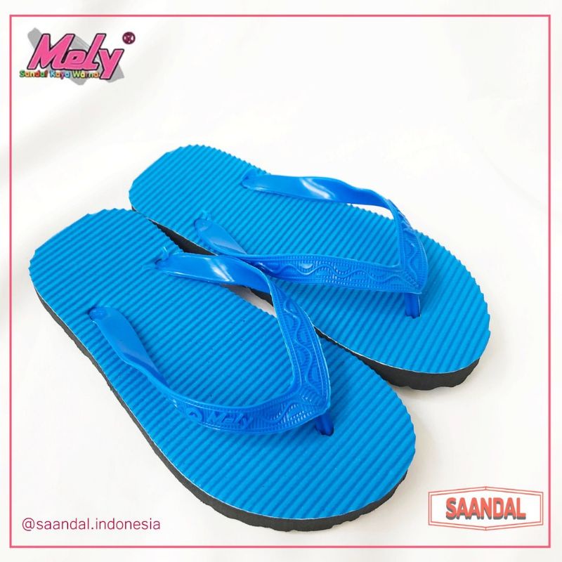 ✨NAGIHI✨ Sandal Jepit Karet Mely DEWASA Pria Wanita Anak Warna Polos