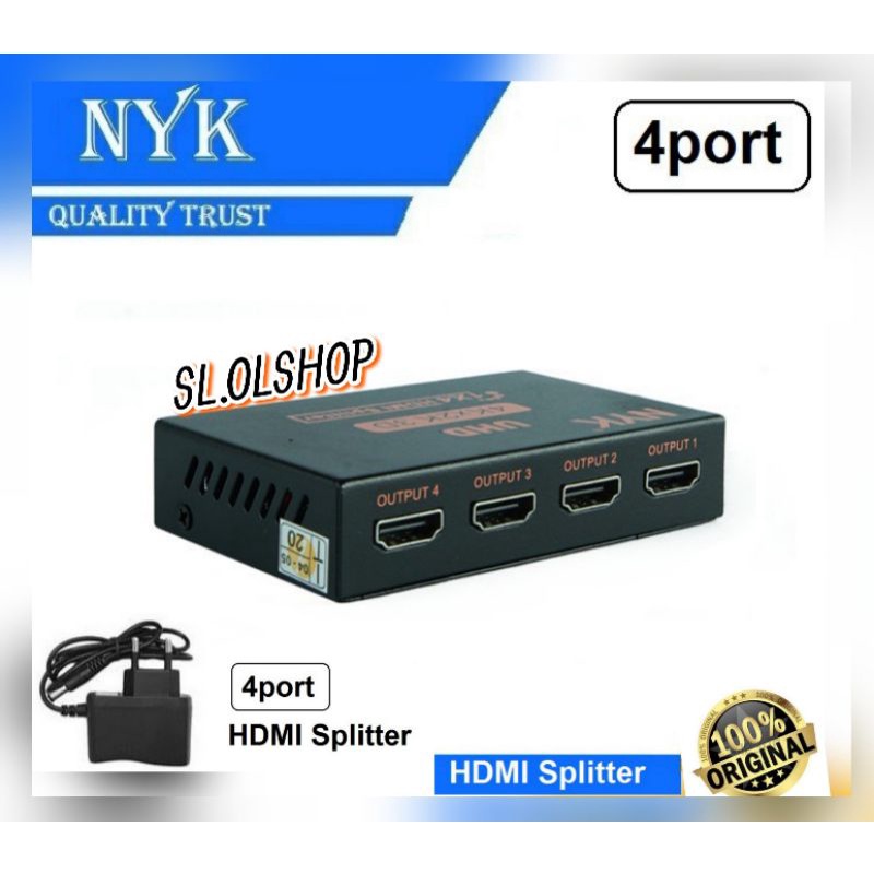 NYK HDMI Splitter 4 port Original