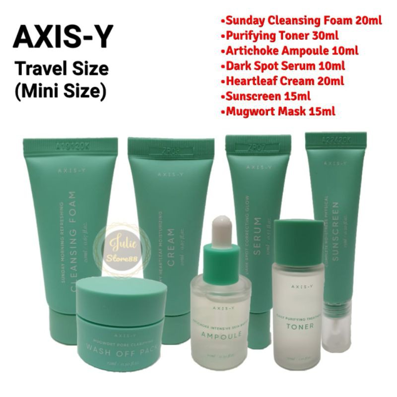 (Travel Size) AXIS Y Dark Spot Serum Mugwort Sunscreen Ampoule Toner Cream Sunday Foam