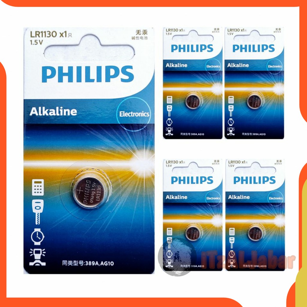 Baterai LR1130 Batre Philips LR1130 Battery Philips AG10 Original