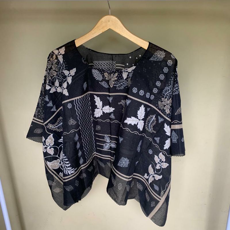 Outer kimono scraf premium-celine black
