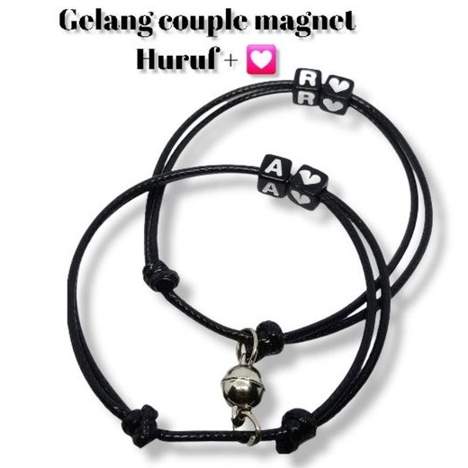 GELANG COUPLE MAGNET / GELANG MAGNET / GELANG PASANGAN / GELANG HURUF / GELANG REQUEST HURUF / GELAN