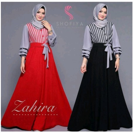 STOK LIMITED ABAYA ASHAFA FIT TO XL BAJU TERBARU ABAYA PUTIH GAMIS IBU SYARI ORI - Hitam
