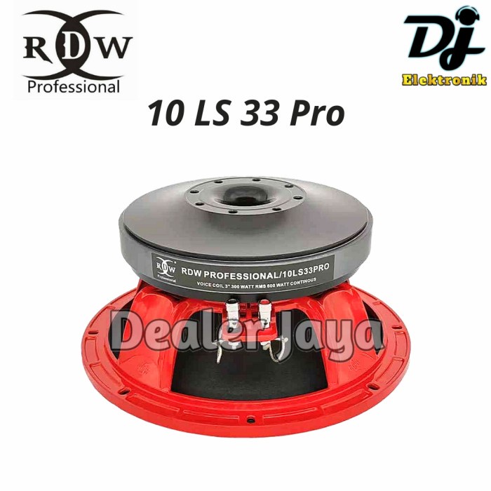 Speaker Komponen RDW 10 LS 33 Pro / 10LS33Pro / LS33 Pro / 33Pro - 10 inch