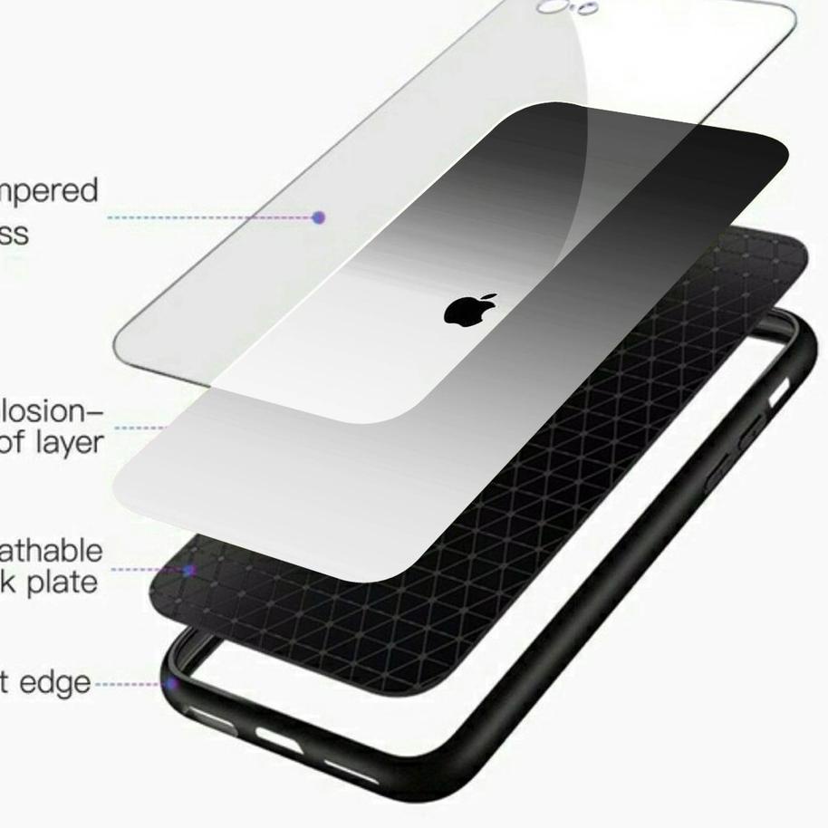 Terbaru.. [S01] Softcase Glass Kaca Oppo A54 - Casing Handphone Oppo A54 - Case Oppo A54