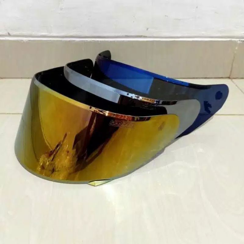 Flat Visor NHK Gp1000 / Gp 1000 R75 PNP GP Tech  iridium silver. Gold. blue. clear. hitam smoke beni